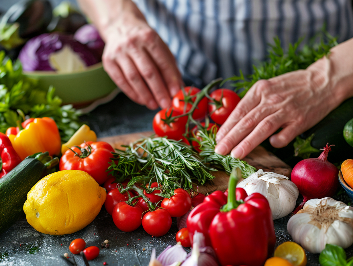Свіжі овочі та фрукти для збалансованого харчування